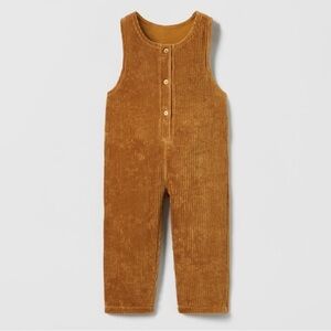 Zara Unisex Buttoned Corduroy Overalls